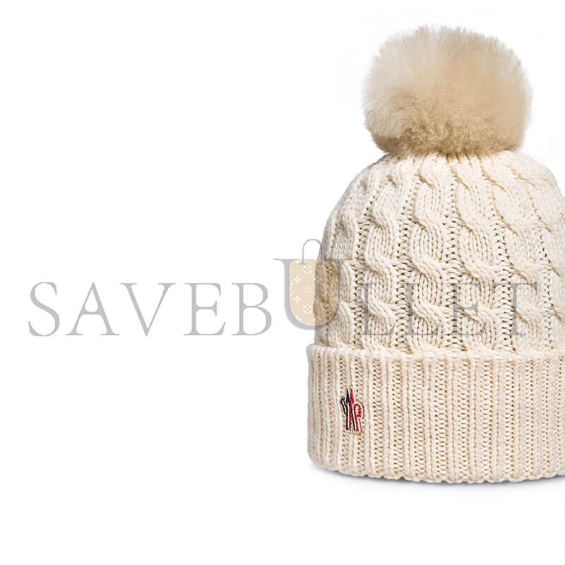 MONCLER WOOL BEANIE WITH POM POM K20983B000120402A034